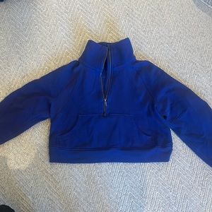 Blue lululemon quarter zip scuba jacket